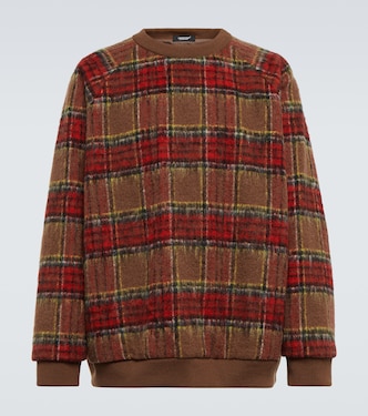 Pull en laine mélangée à carreaux | Undercover