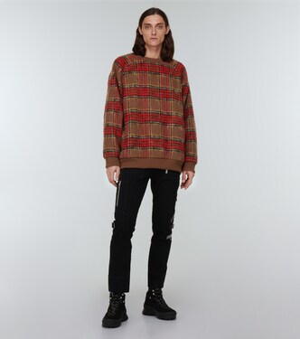 Checked wool-blend flannel sweater | Undercover