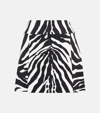 Minigonna in cady con stampa zebrata | Dolce&Gabbana