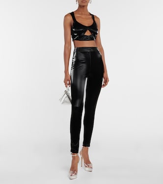 Cropped-Top aus Lederimitat | Rotate