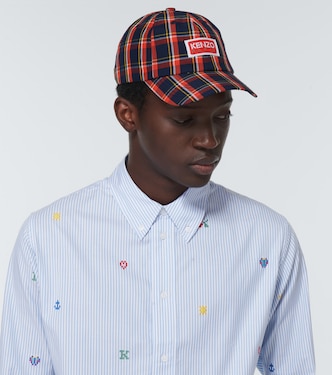 Gorra de algodón a cuadros con logo | Kenzo