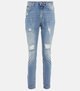 Jeans skinny de tiro alto desgastados | Dolce&Gabbana