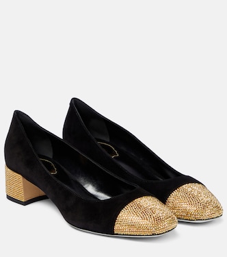 Bonnie embellished suede pumps | Rene Caovilla