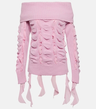 Pullover in lana con scollo bardot | Blumarine