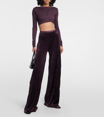 Pantaloni a gamba larga in velluto | Rick Owens