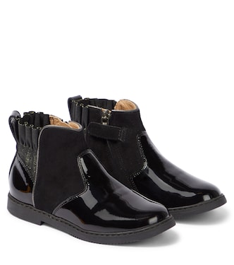 Stivaletti in vernice e suede | Pom d'Api