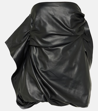 Strapless leather minidress | The Attico