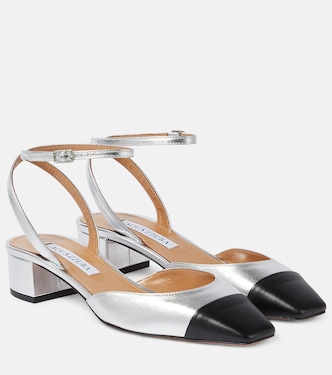 Escarpins French Flirt 35 en cuir métallisé | Aquazzura