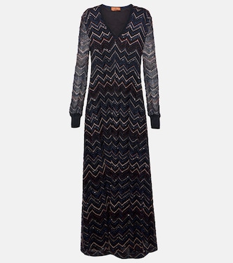 Abito lungo a zig-zag con paillettes | Missoni