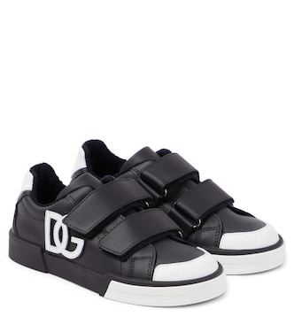 Baskets Portofino en cuir à logo | Dolce&Gabbana Kids