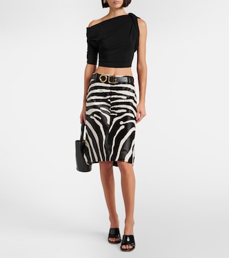 Falda midi Tozzi de pelo de becerro  | Jacquemus