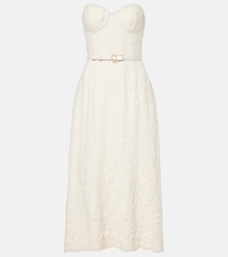 Abito midi in cady con ricamo | Elie Saab