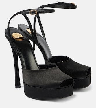 La Scandale 135 satin crêpe platform sandals | Saint Laurent