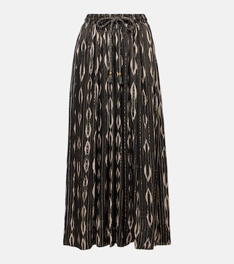 Gonna midi Samila a pieghe con stampa | Isabel Marant