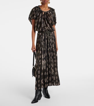 Gonna midi Samila a pieghe con stampa | Isabel Marant