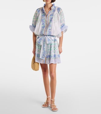 Miniabito in cotone con stampa paisley | Juliet Dunn