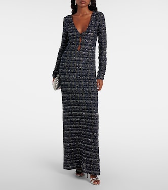 Cutout knitted tweed maxi dress | Missoni