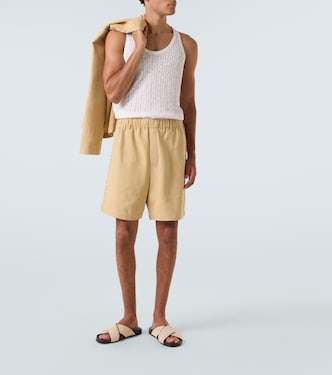 Tank top Pointelle in cotone e lino | Commas