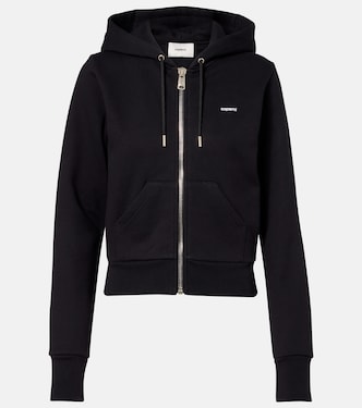 Felpa con cappuccio e zip in jersey di misto cotone | Coperni