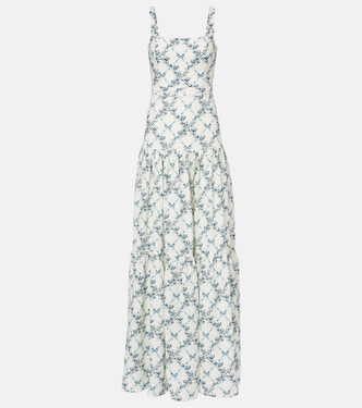 Lima Gloriosa floral linen maxi dress | Agua by Agua Bendita
