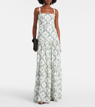 Lima Gloriosa floral linen maxi dress | Agua by Agua Bendita