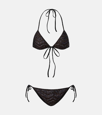 Zigzag sequined lamé bikini | Missoni