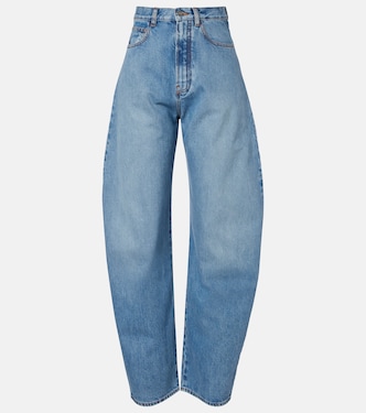 High-rise barrel-leg jeans | Alaïa