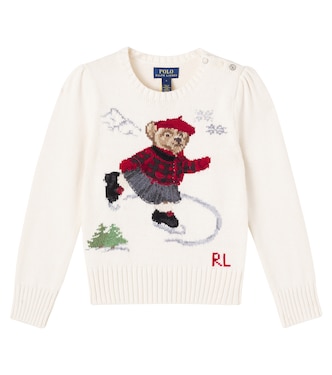 Polo Bear intarsia cotton sweater | Polo Ralph Lauren Kids