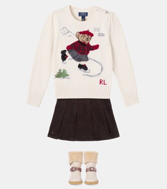 Polo Bear intarsia cotton sweater | Polo Ralph Lauren Kids