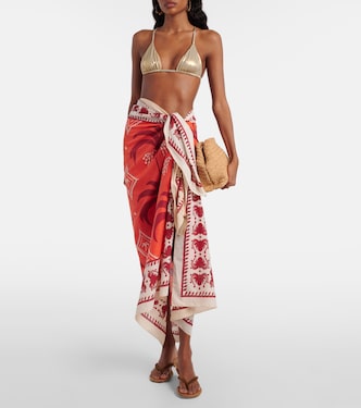 Dance Of printed cotton beach cover-up | Johanna Ortiz