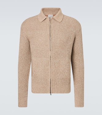 Cotton mouliné zip-up cardigan | Tod's