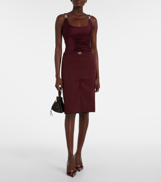 Medusa 울 개버딘 펜슬 스커트 | Versace