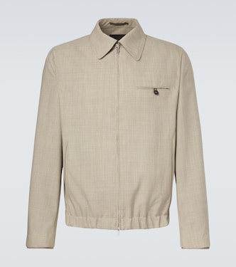 Virgin wool blouson jacket | Slowear