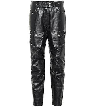 Studded slim leather pants | Dries Van Noten