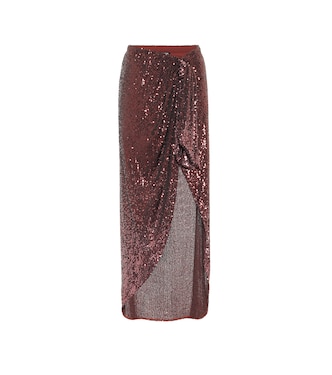 Falda larga con lentejuelas | Balmain