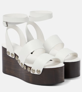 Sandales compensées en cuir | Alaïa