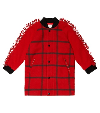 Abrigo en mezcla de lana con flecos | Stella McCartney Kids