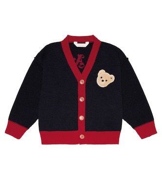 Cardigan en laine à logo | Palm Angels Kids