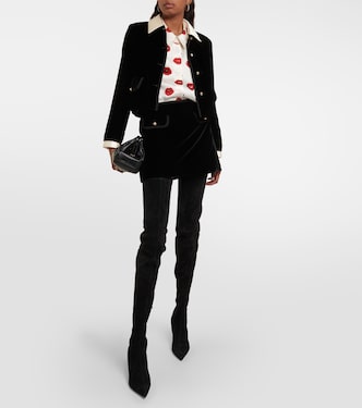 Cuissardes Kate Botta 85 en daim | Christian Louboutin