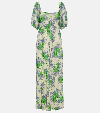 Bedrucktes Maxikleid aus Mesh | Ganni