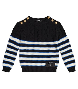 Jersey de lana a rayas | Balmain Kids