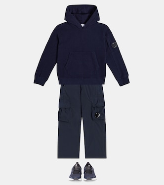 Felpa in jersey di cotone con cappuccio | C.P. Company Kids