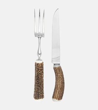 Stag antler carving set | Lorenzi Milano