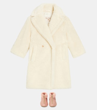 Shearling-trimmed leather booties | PèPè