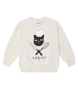 Chef Cat cotton jersey sweatshirt  | Mini Rodini