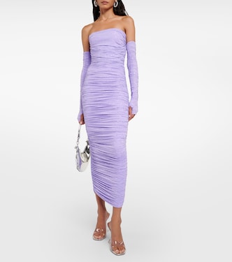 Crystal-embellished ruched jersey gown | Alex Perry