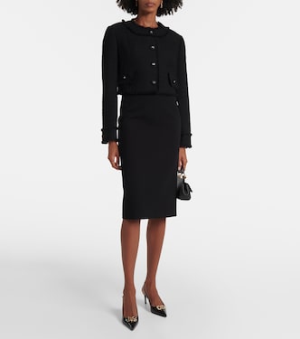 Veste raccourcie en laine mélangée | Dolce&Gabbana