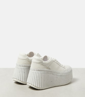 Nama leather platform sneakers | Chloé