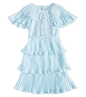 Abito in chiffon con balze | Self-Portrait Kids