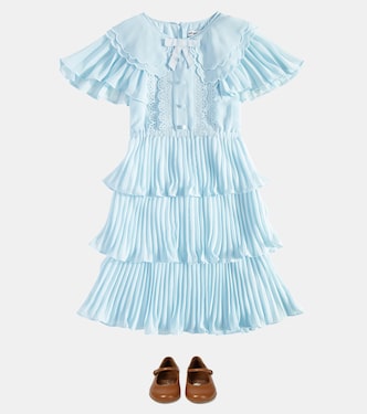 Abito in chiffon con balze | Self-Portrait Kids